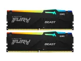 Kingston 32GB 6400MT/s DDR5 CL32 DIMM Kit (2x16GB) FURY Beast RGB XMP Image