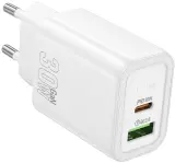 Сетевое зар./устр. Hoco N63 Gentle 30W 3A (PD+QC) белый Image
