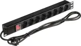 Блок распределения питания Lanmaster NM-PD16A-8XSH+S-2.0 гор.размещ. 8xSchuko базовые 16A Schuko 2м Image