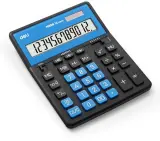 Калькулятор настольный Deli EM888A-BK-BL черный/голубой 12-разр. Image