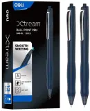 Ручка шариков. автоматическая Deli Xtream EQ48-BL d=0.7мм син. черн. кругл. резин. манжета Image