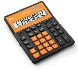 Калькулятор настольный Deli EM888A-BK-OR черный/оранжевый 12-разр. Image