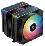 Кулер для процессора DEEPCOOL AG620 BK ARGB V2 LGA20XX/1700/1200/115X/AM5/AM4 (9шт/кор, TDP 260W, PWM, ARGB DUAL Fan 120mm, 6 тепл. трубок, черный) RET Image