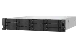 Системы хранения данных QNAP ENTERPRISE 2U/12bay 6C 5,1GhzCPU/16Gb(up128)/upto 108HDD with TL-R1620Sep/SATA(3,5" 2,5")/2xM.2/2xUSB3.2/3xExp.slot/2x2,5Gb 2X10Gb(BASE-T)/2xPS/no rail(RAIL-B02)/5YW TS-h1277AXU-RP-R5-16G-EU-RU Image