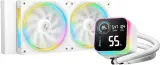 Система водяного охлаждения Deepcool LQ240 Wh ARGB Soc-AM5/AM4/1200/1700/1851 белый 4-pin 38.71dB Al LCD 300W 1530gr Ret (R-LQ240-WHDSMC-G-1) Image