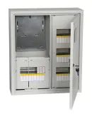 Щит распределительный IEK MKM32-N-24-31-ZO TITAN ЩУРн-3/24зо-1 36 УХЛ3 навесной 480мм 165мм 560мм 24мод. металл IP31 серый с возможностью установки счетчика (упак.:1шт) Image