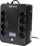 SMARTWATT ИБП линейно-интерактивный, мощность 600/360 ВА/Вт, напольный/настенный, LCD дисплей, Shuko CEE7/4 - 8 шт. (4 шт. с резервным питанием, 4 шт. - сетевой фильтр), встроенные АКБ Image