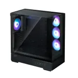 ZALMAN P40 Prism Plus, ATX, BLACK, WINDOW, 3xCombo (3.5'' or 2.5"), 1xUSB TYPE-C, 2xUSB3.0, SIDE 3x120mm ARGB, REAR 1x120mm ARGB Image