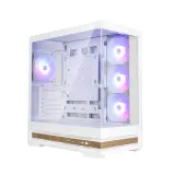 ZALMAN P40 NAMU, ATX, WHITE, WINDOW, WOODEN ELEMENTS, 2xCombo(2.5” or 3.5”), 1xUSB TYPE-C, 2xUSB3.0, SIDE 3x120mm ARGB, REAR 1x120mm ARGB Image