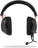Наушники с микрофоном Оклик HS-L305G черный/красный 2м мониторные оголовье (2060511) Image