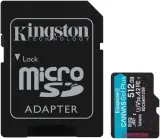 Флеш карта microSDXC 512GB Kingston SDCG4/512GB Canvas Go! Plus V10 A2 + adapter Image