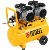 Компрессор поршневой Denzel DLS 2200/50 безмасляный 380л/мин 50л 2200Вт желтый Image