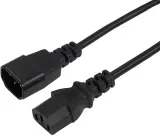 Шнур питания Rexant 04-2722 C13-С14 проводник.:3x0.75мм2 1.2м 220В черный Image
