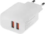 Сетевое зар./устр. BoraSCO 15W 3A+3A 2xUSB универсальное белый (52578) Image