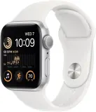 Смарт-часы Apple Watch SE 2022 A2723 44мм OLED корп.серебристый рем.белый разм.брасл.:M/L (MNTJ3LL/A) Image