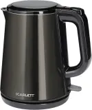 Чайник электрический Scarlett SC-EK21S58 1л. 1200Вт черный корпус: металл/пластик Image