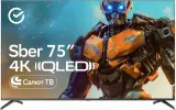 Телевизор QLED Sber 75" SDX-75UQ5233 Салют ТВ титан 4K Ultra HD 60Hz DVB-T DVB-T2 DVB-C DVB-S DVB-S2 USB WiFi Smart TV (RUS) Image