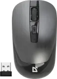 Мышь Defender Wave MM-995 серебристый оптическая 1600dpi silent беспров. USB для ноутбука 3but (52993) Image