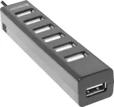Разветвитель USB 2.0 Defender Quadro Swift 7порт. черный (83203) Image