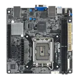 ASUS P13R-I Mini-ITX, 1x Socket 1700 Xeon E, C262, 2x DDR5 DIMM 4800MhZ, 6 x SATA3, 1 x PCI-E x16, 1 x M.2 M-Key 2280, 2 x 1GbE, ASMB11 Image