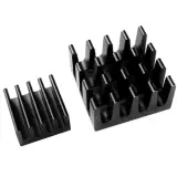 Набор радиаторов ACD RA027  Black Aluminum Heat Sink set (14*14*7mm + 9*9*5mm) for Raspberry Pi3 B, Pi3 B+, Pi4 Image